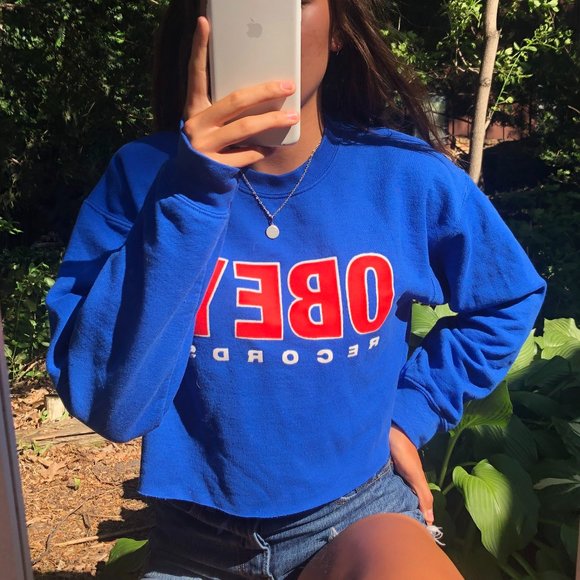 Obey Tops - OBEY Cropped Sweatshirt